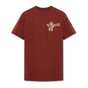 T-shirt met bedrukt logo Moncler , Brown , Heren