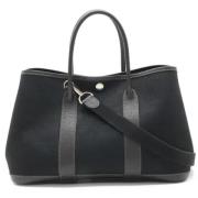 Pre-owned Canvas handbags Hermès Vintage , Black , Dames