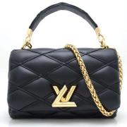 Pre-owned Leather handbags Louis Vuitton Vintage , Black , Dames