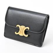 Pre-owned Leather wallets Celine Vintage , Black , Dames