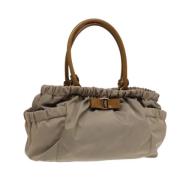 Pre-owned Fabric handbags Salvatore Ferragamo Pre-owned , Beige , Dame...