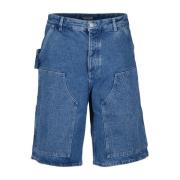 Blauwe Denim Timmerman Shorts Dior , Blue , Heren