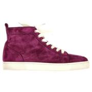 Pre-owned Suede sneakers Christian Louboutin Pre-owned , Purple , Dame...