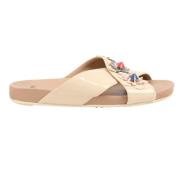 Pre-owned Leather sandals Fendi Vintage , Beige , Dames