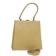 Pre-owned Leather fendi-bags Fendi Vintage , Beige , Dames