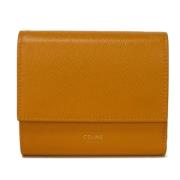 Pre-owned Leather wallets Celine Vintage , Yellow , Dames