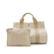 Pre-owned Canvas totes Hermès Vintage , Beige , Dames