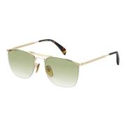 Goud/Groen Getinte Zonnebril Eyewear by David Beckham , Yellow , Heren