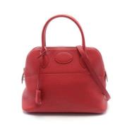 Pre-owned Leather handbags Hermès Vintage , Red , Dames