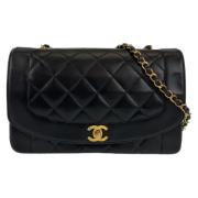 Pre-owned Leather chanel-bags Chanel Vintage , Black , Dames