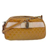 Pre-owned Fabric handbags Salvatore Ferragamo Pre-owned , Yellow , Dam...