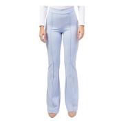 Blauwe Flare Crepe Broek Guess , Blue , Dames