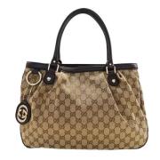 Pre-owned Canvas totes Gucci Vintage , Beige , Dames