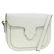 Pre-owned Leather shoulder-bags Yves Saint Laurent Vintage , White , D...