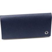 Pre-owned Leather wallets Bvlgari Vintage , Blue , Dames