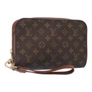 Pre-owned Canvas clutches Louis Vuitton Vintage , Brown , Dames