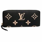 Pre-owned Leather wallets Louis Vuitton Vintage , Black , Dames