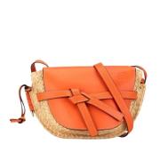 Pre-owned Leather shoulder-bags Loewe Pre-owned , Orange , Dames