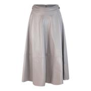 Geplooide Grijze Rok Metalen Detail Liu Jo , Gray , Dames