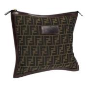 Pre-owned Canvas clutches Fendi Vintage , Brown , Dames