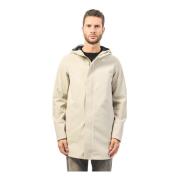 Beige Bonded Jas met Polar Fleece K-Way , Beige , Heren