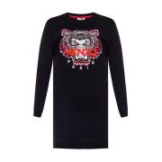 Logo-geborduurde jurk Kenzo , Black , Dames