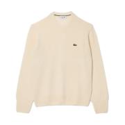 Wollen Crewneck Sweater (Wit) Lacoste , Beige , Heren