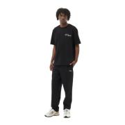 T-shirt Handshake Elements Black Filling Pieces , Black , Heren