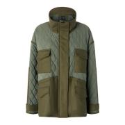 Gewatteerde Parka Jas met Hoge Hals Pinko , Green , Dames