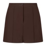 Bruine op maat gemaakte shorts met vouw Pinko , Brown , Dames