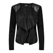 Zwarte Slip On Blazer voor Vrouwen Only , Black , Dames