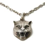 Pre-owned Metal necklaces Gucci Vintage , Gray , Dames