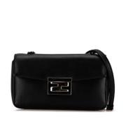 Pre-owned Leather shoulder-bags Fendi Vintage , Black , Dames