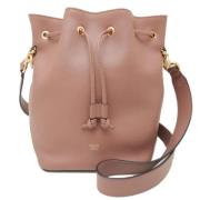 Pre-owned Leather shoulder-bags Fendi Vintage , Beige , Dames