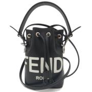 Pre-owned Leather handbags Fendi Vintage , Black , Dames