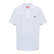 Slim Fit Katoenen Piqué Polo Shirt Diesel , White , Heren