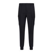 Slim-fit Cargo Broek met Ritssluiting Diesel , Black , Heren