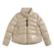 Glanzende Mirco Caban Puffer Jas Pinko , Brown , Dames