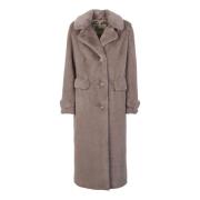 Faux Fur Coat Herno , Brown , Dames