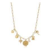 Women's Charm Necklace Nialaya , Yellow , Dames