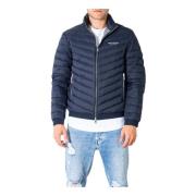 Heren Blauwe Blazer met Rits Armani Exchange , Blue , Heren