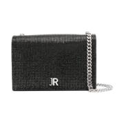 Zwarte Schoudertas met Strass John Richmond , Black , Dames