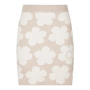 Stippen A-Lijn Rok Kenzo , Beige , Dames