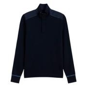 Pima Katoen Zip-Up Sweater Paul & Shark , Blue , Heren