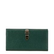 Pre-owned Leather wallets Gucci Vintage , Green , Dames