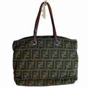 Pre-owned Canvas handbags Fendi Vintage , Brown , Dames