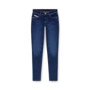 Super-skinny Regular Waist Dark Blue Jeans Diesel , Blue , Dames