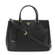 Pre-owned Leather handbags Prada Vintage , Black , Dames