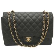 Pre-owned Leather chanel-bags Chanel Vintage , Black , Dames