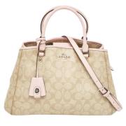 Pre-owned Leather handbags Coach Pre-owned , Beige , Dames